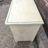 4-drawer chest of drawers with yellow and green patina by a local artist