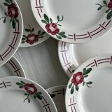 Set de 8 assiettes anciennes en faïence