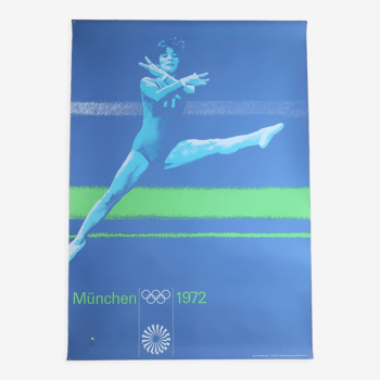 Affiche "Gymnastique" Jeux Olympiques de Munich, 1972