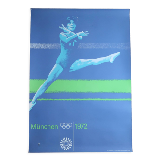 Affiche "Gymnastique" Jeux Olympiques de Munich, 1972