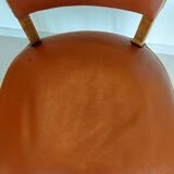 2 terra cota color bridge armchairs