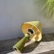 Italian green turned wood lamp, 1980