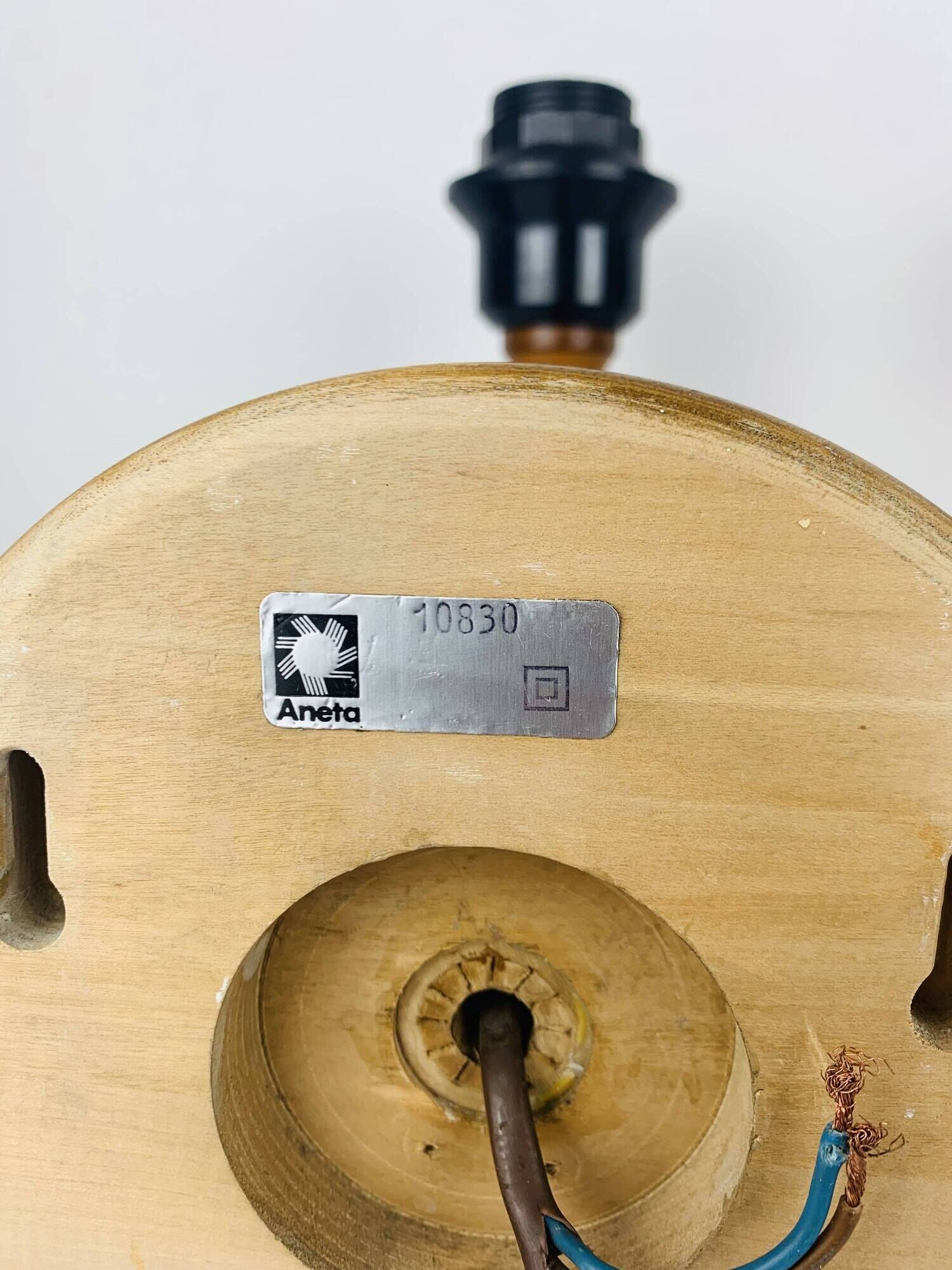Pair of Aneta Scandinavian wooden wall lights, 1960s