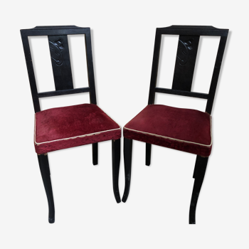 Pair old chair art deco