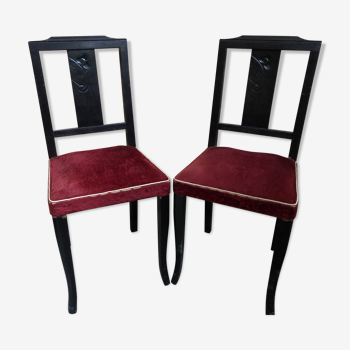 Paire ancienne chaises art deco