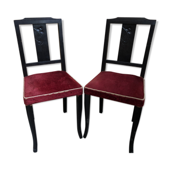 Pair old chair art deco