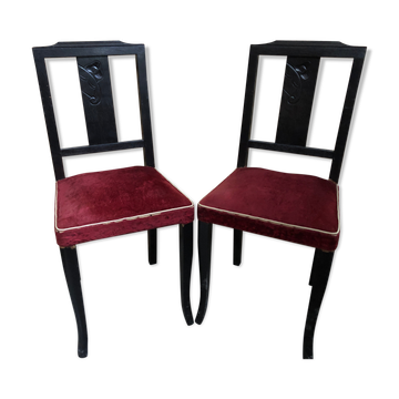 Paire ancienne chaises art deco