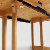 Table à manger vintage ronde extensible danoise Vamdrup Stolefabrik 1960