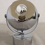 Eye ball lamp or wall light, chrome, space age, France circa 1970.