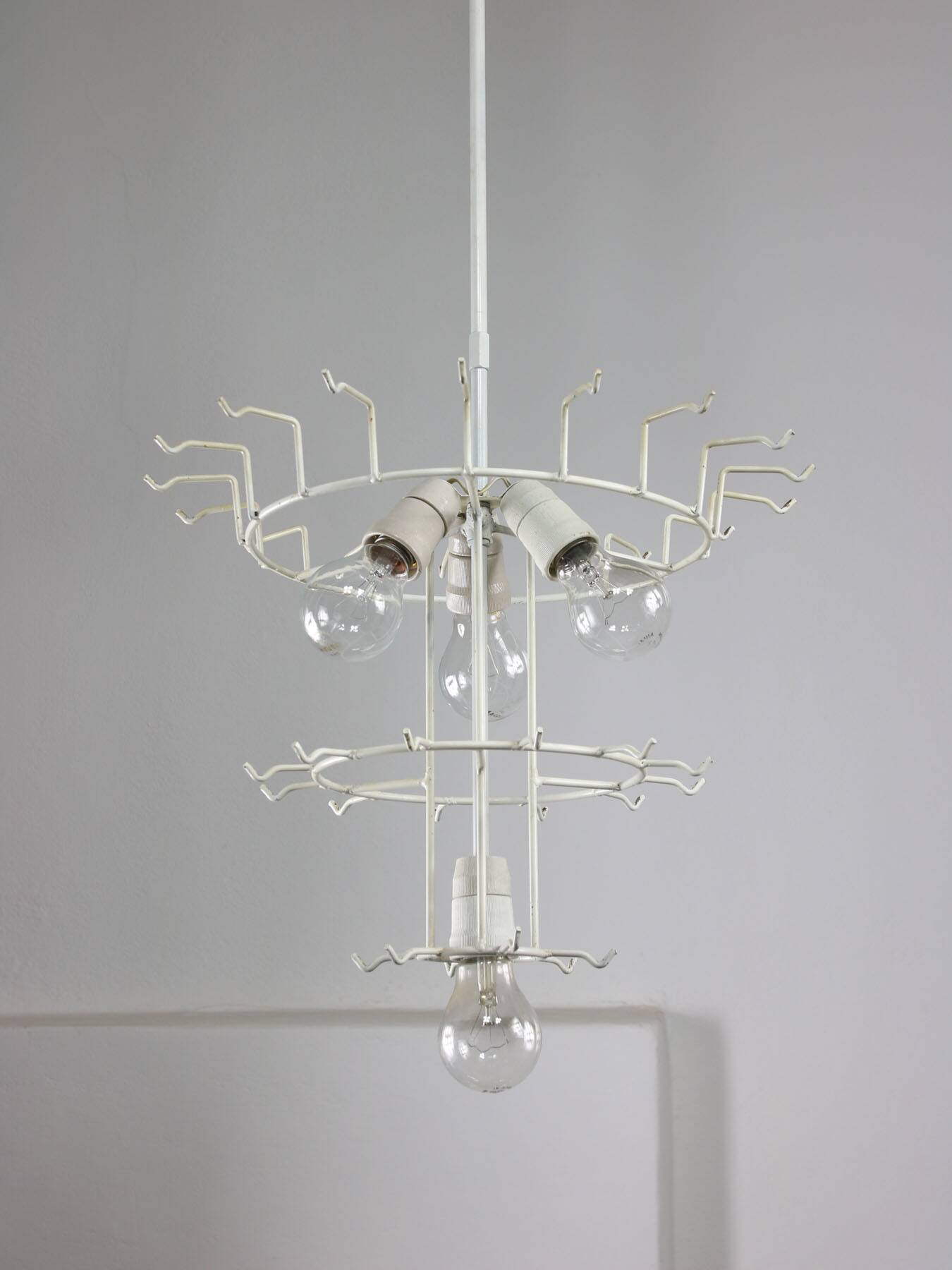 Large Mid-century Italian Glass Cascade Chandelier