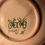 Two octagonal plates cottard earthenware from nevers