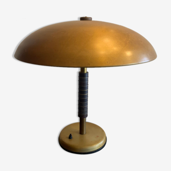 Lampe de bureau Art Déco Bauhaus par Kaiser Idell en laiton des années 1930