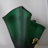 Vintage Italian blown glass handkerchief vase