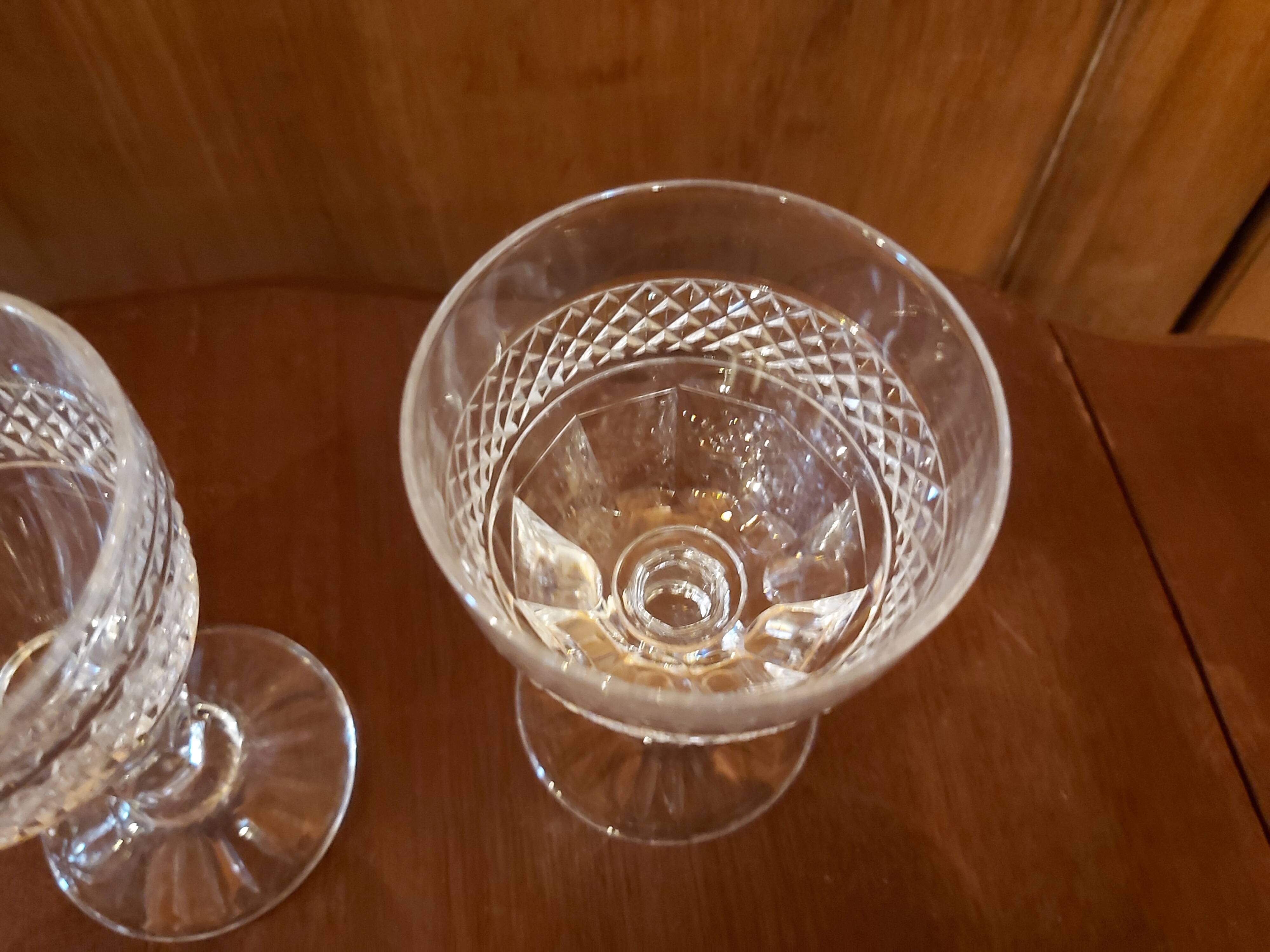 6 glasses in Bordeaux crystal Saint Louis model Trianon h 10.8 cm