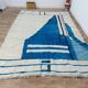 Handmade blue artisanal Moroccan Berber rug 310 X 215 CM