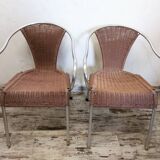Stackable patio armchairs