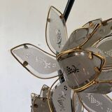 Lotus floor lamp 90s black and gold