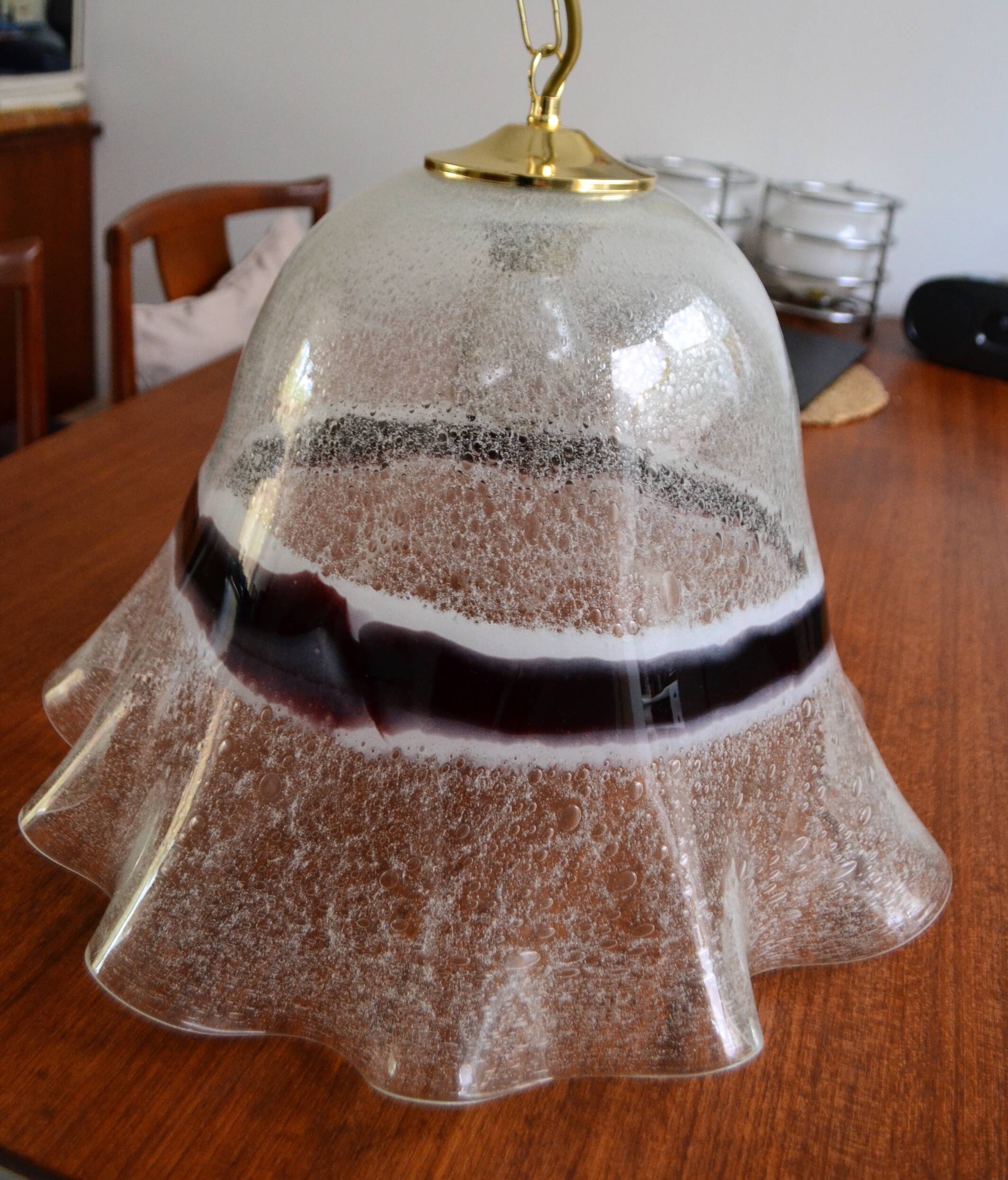 Murano glass suspension Fazzoletto, Italy, 1970s