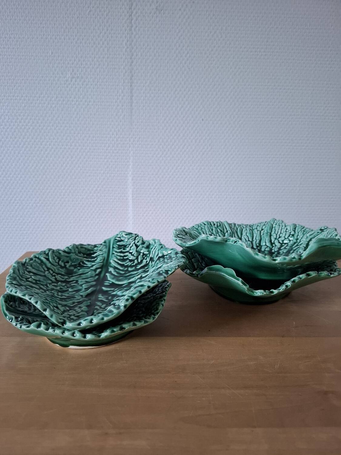 Vintage Sarreguemines slipware dishes