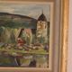 Original Swedish Oil on Panel – “Rural Village” by Astrid J – Vintage