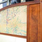 Great mirror art deco, trumeau walnut 161x110cm