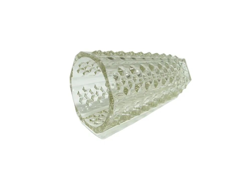 ACH Spike Vase, transparent glass, Ząbkowice, Poland, 1970s