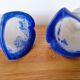 Noverdy white and blue glass paste lampshade