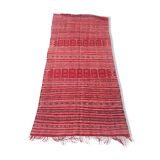 127 x 217 cm handmade Kilim rug in red and Black wool