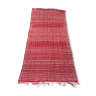 Kilim tapis en laine rouge et noir fait à la main 127x217 cm