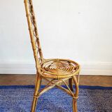 Dirk von Sliedregt rattan chair circa 1950