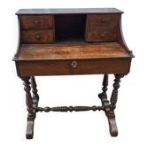Bureau à gradin anglais ancien en chêne – Époque victorienne, vers 1890-191