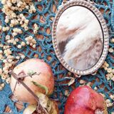 Mini silver medallion mirror
