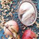 Mini miroir medaillon argent