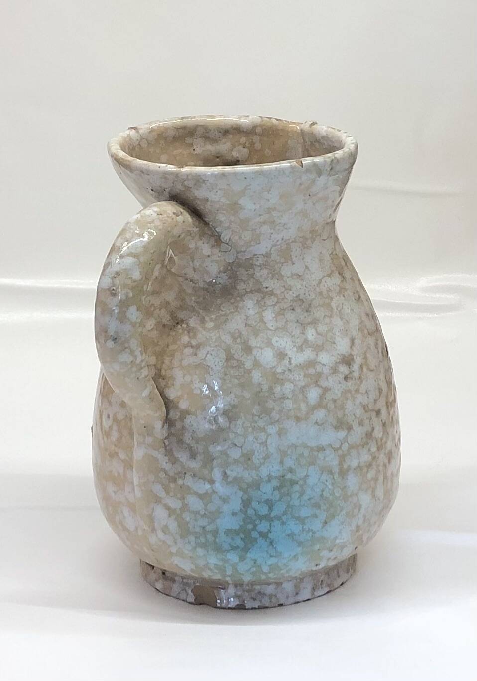 Toledo ceramic pitcher by Pablo Sanguino with fish decoration