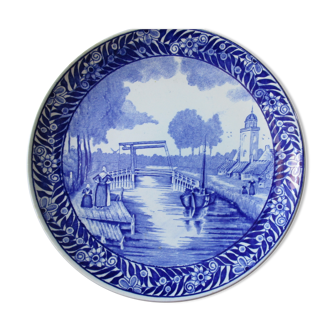 Wall decorative blue plate