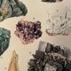 Lithography engraving on minerals and mines from 1928
