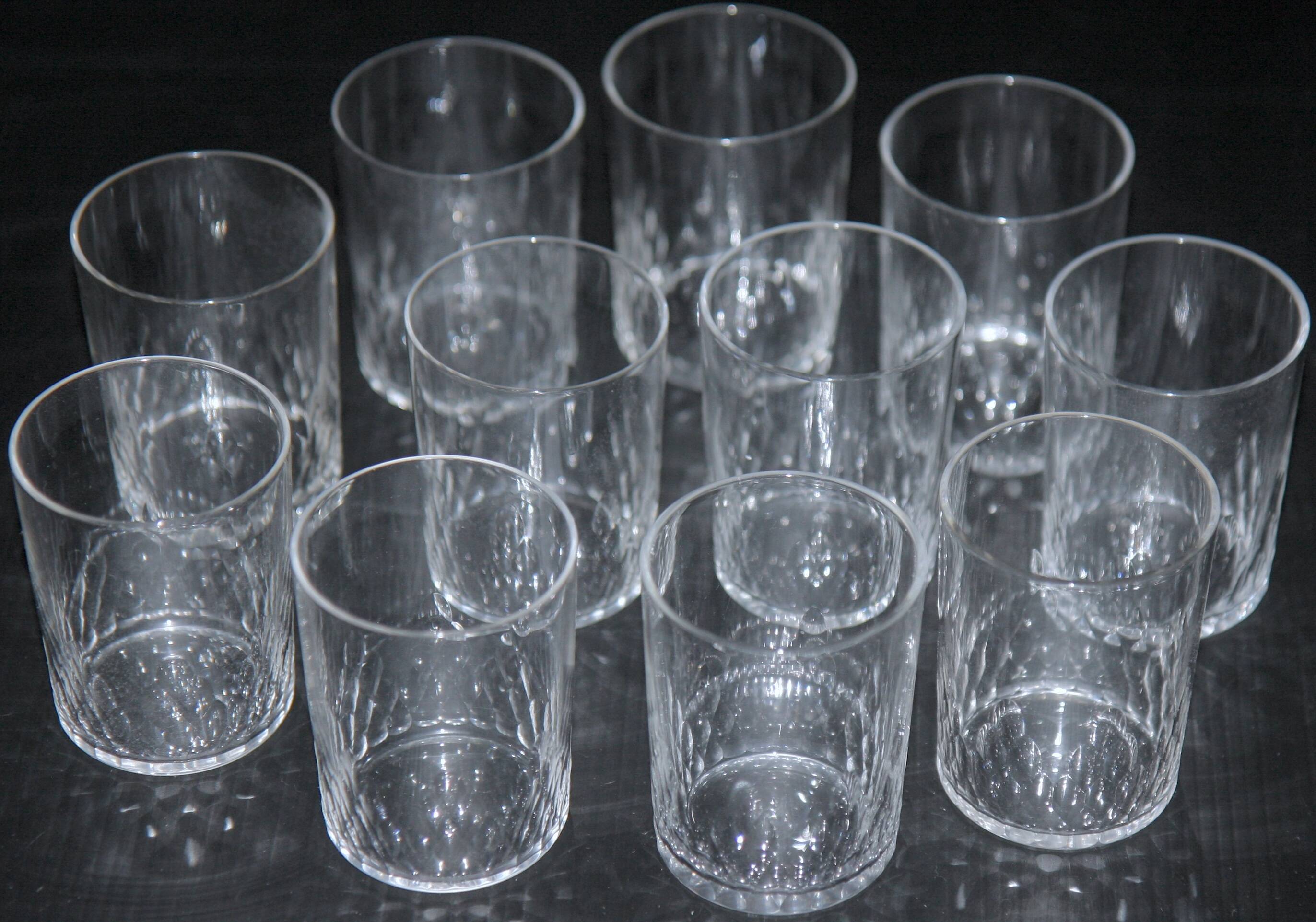 11 Baccarat glasses or verrines in cut crystal.