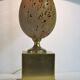Pair of ostrich egg table lamps, 1960
