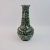 Grand vase en céramique terre-mêlée verte de Jean Gerbino Vallauris