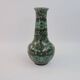 Large green earth-mixed ceramic vase by Jean Gerbino Vallauris
