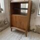 Meuble de rangement secrétaire chêne années 60