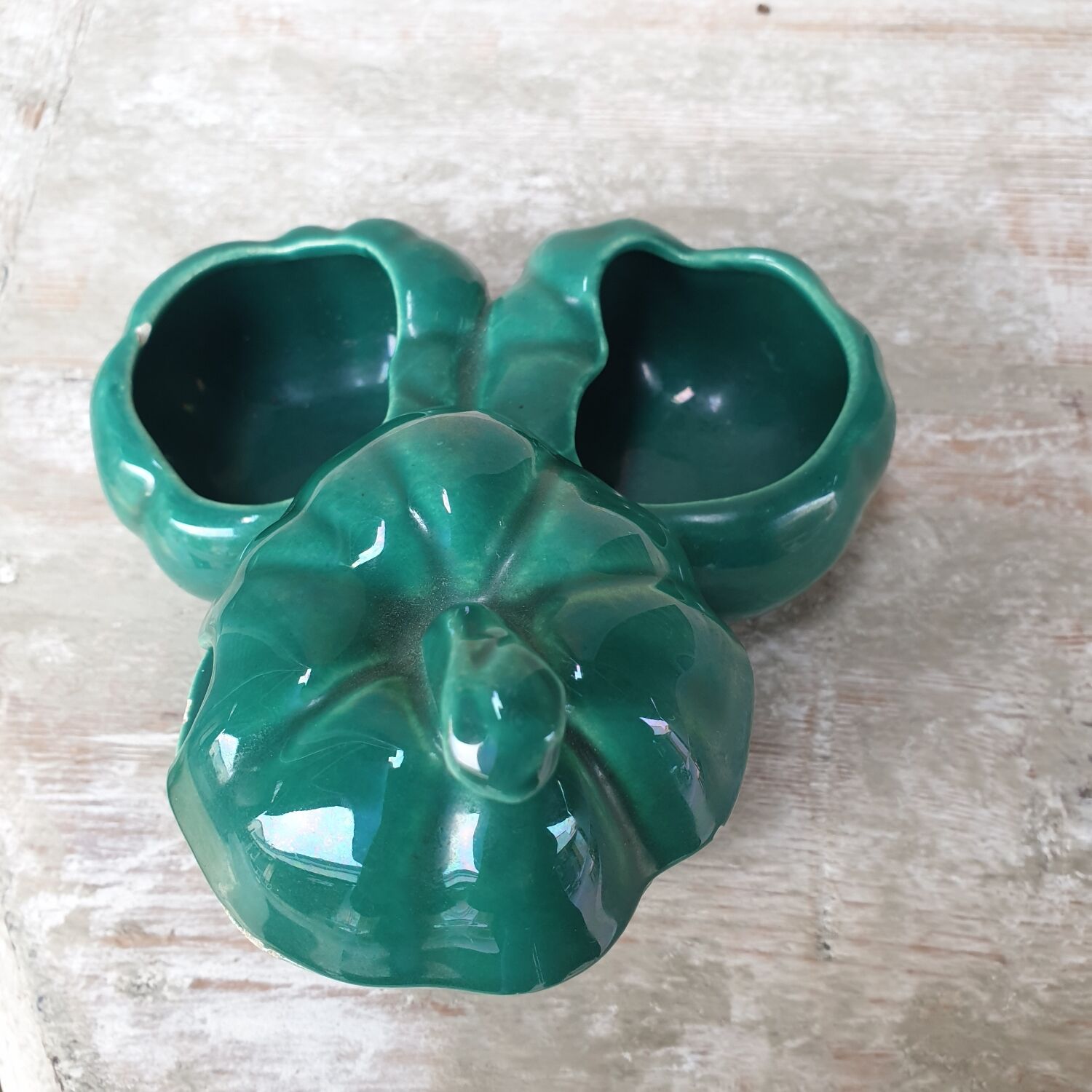 Service ceramic vintage mustards salt pepper