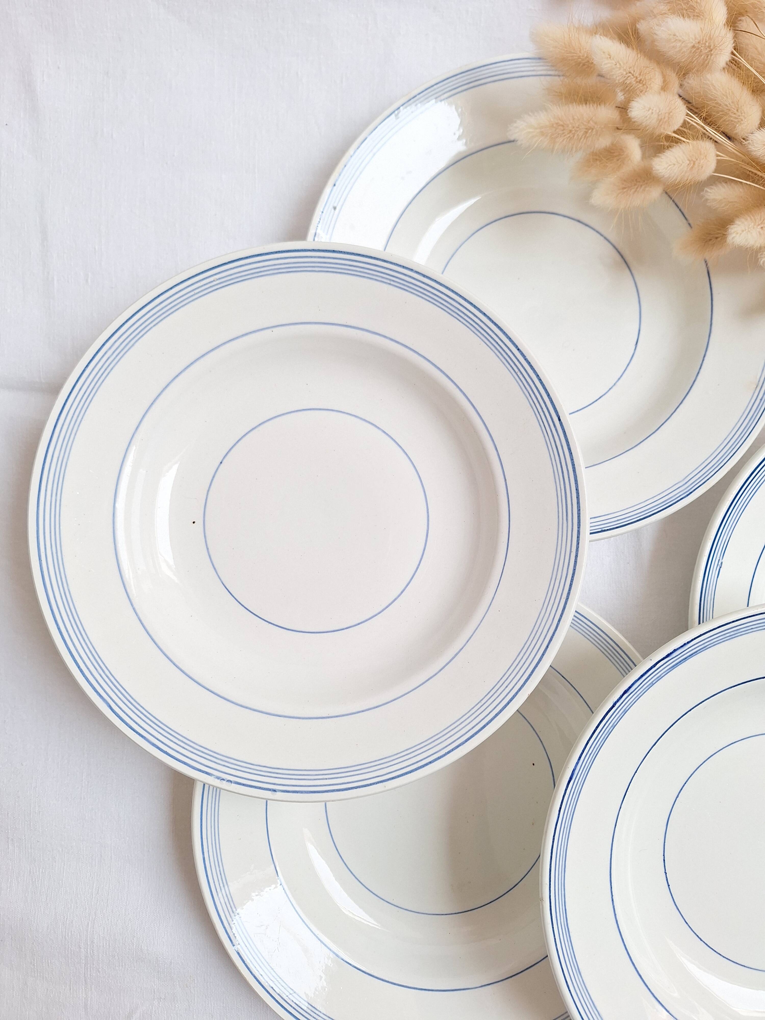Deep plates / Salad plates St Amand blue