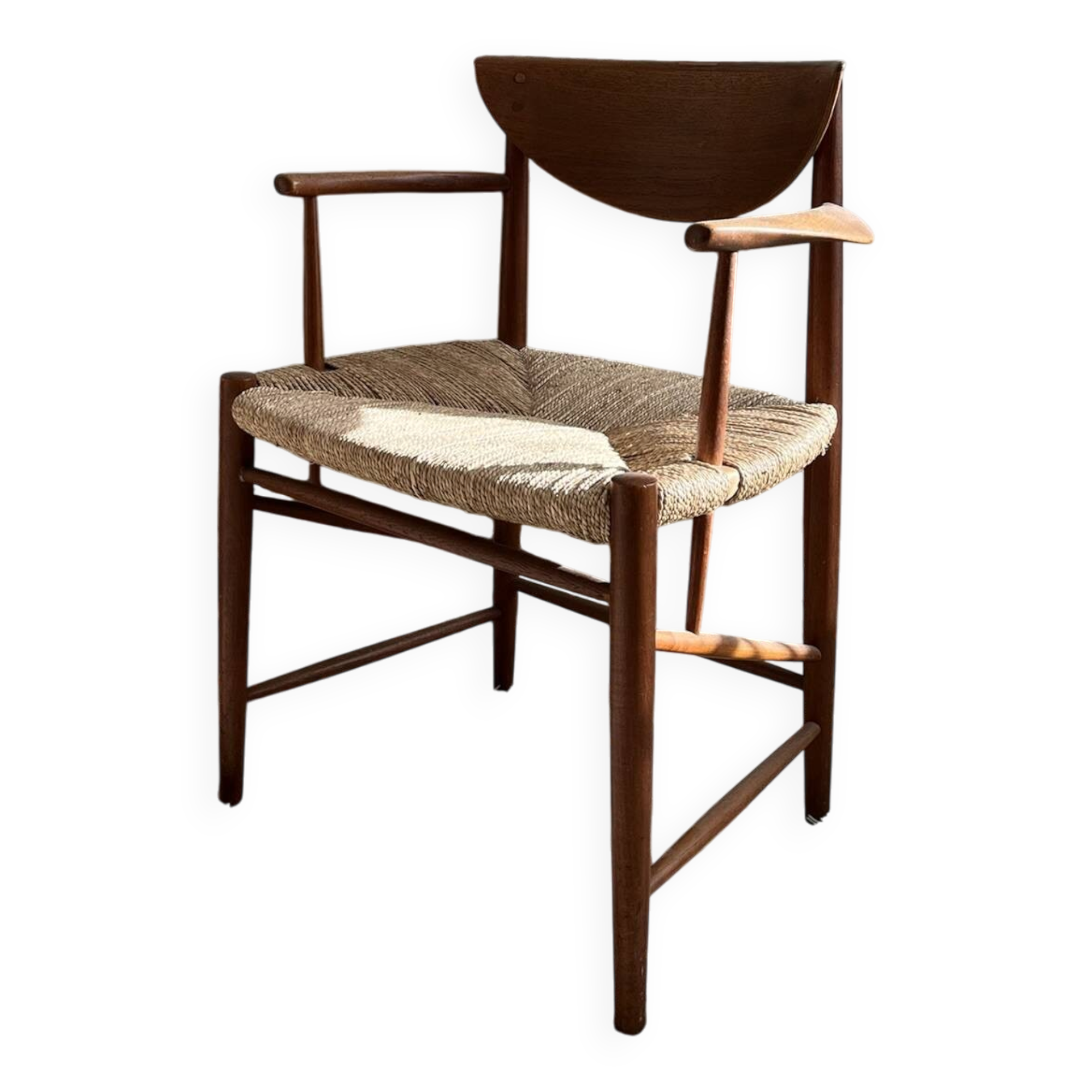 Vintage Scandinavian armchair in teak by Peter Hvidt & Orla Mølgaard