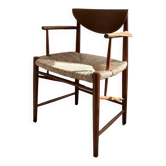 Fauteuil scandinave vintage en teck de Peter Hvidt & Orla Mølgaard