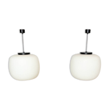 Pair of huge 1970 pendant lights