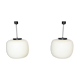 Pair of huge 1970 pendant lights