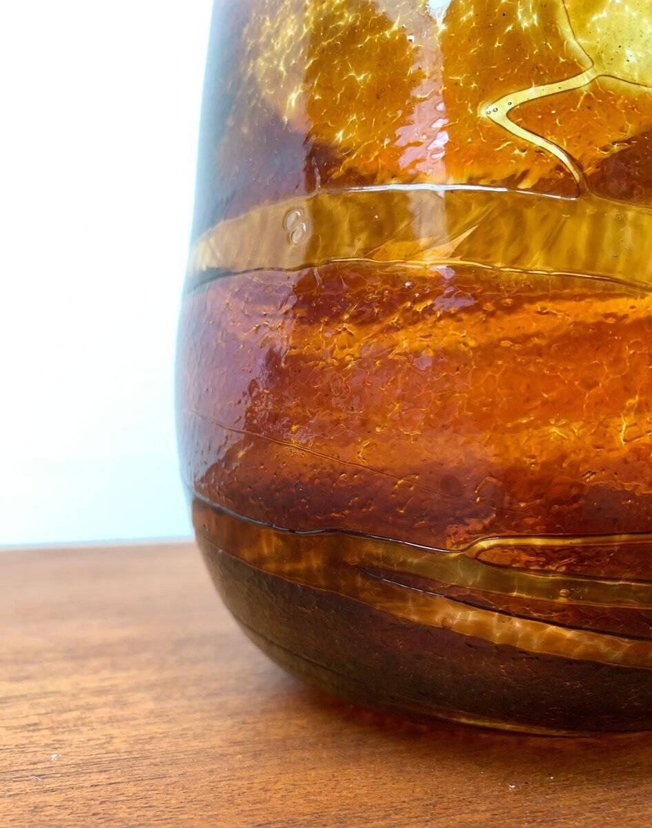 Vintage Swedish glass vase by Milan Vobruba for Gusum Sweden