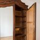 Antique two-door mirror wardrobe Louis XV in wood