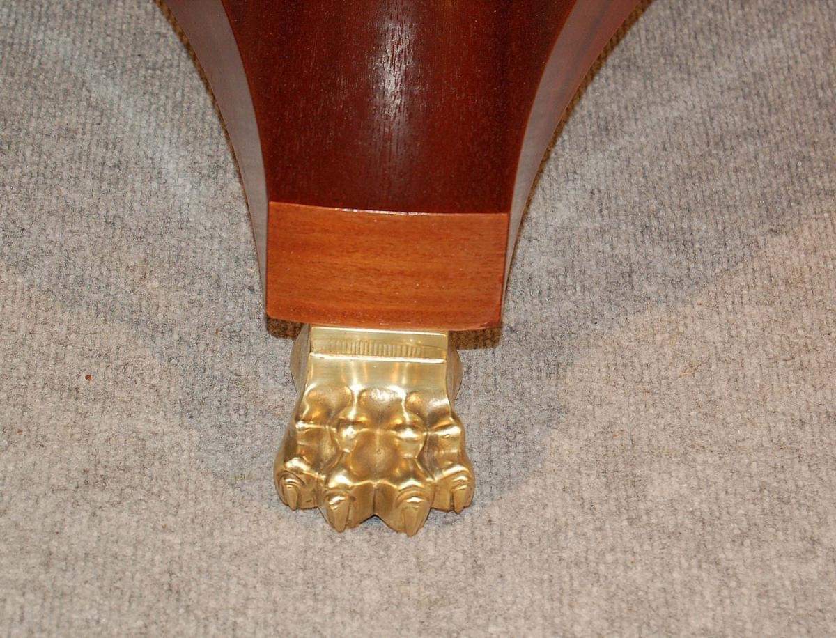 Table Pedestal table 1940 Dlg André Arbus Feet claws In Bronze